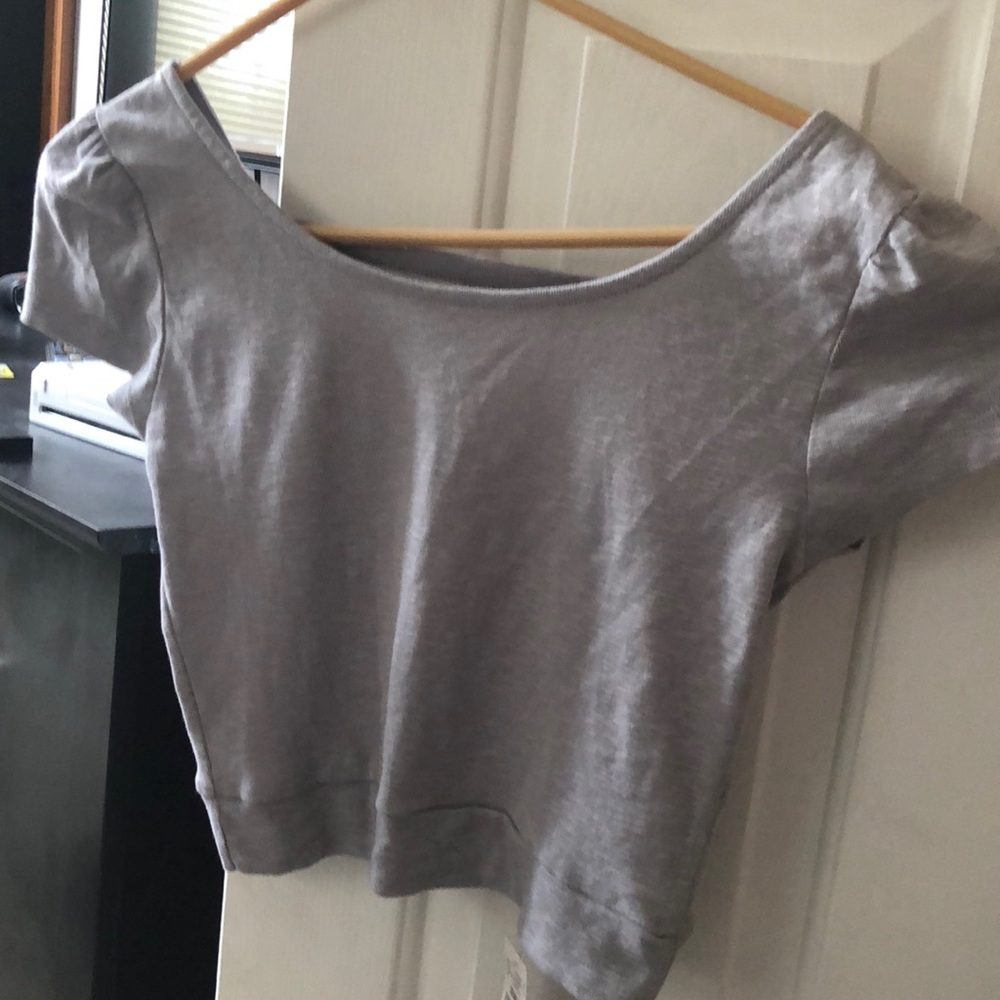 Grey Crop Top